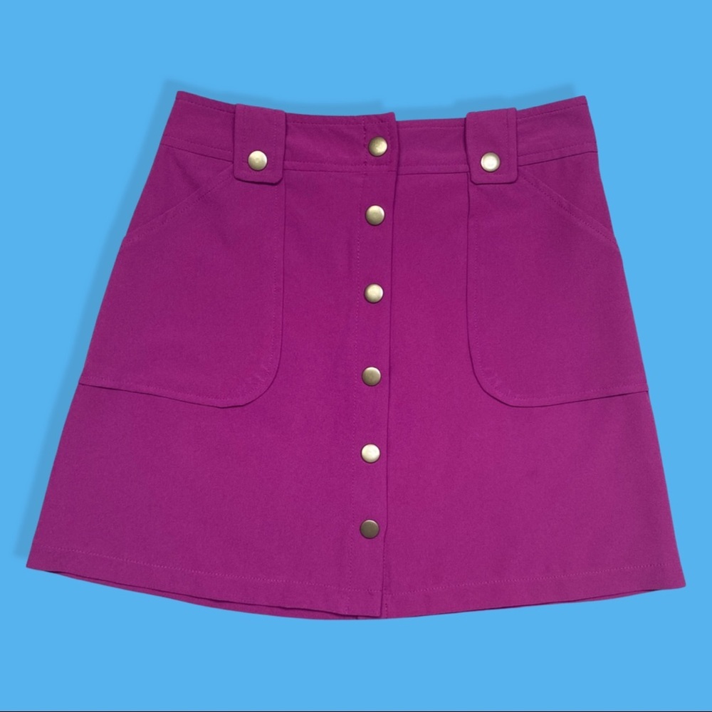 Vintage 90s Button Up Mini Skirt